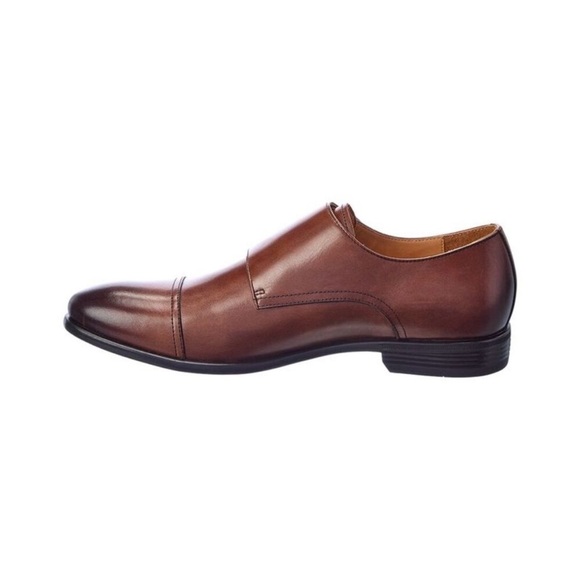 WARFIELD & GRAND Men's Brown Cap Double Monk Strap Leather Loafers - Picture 2 of 8